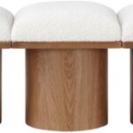 Pavilion Boucle Fabric Upholstered 3pc. Modular Bench