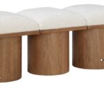 Pavilion Boucle Fabric Upholstered 3pc. Modular Bench