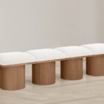 Pavilion Boucle Fabric Upholstered 4pc. Modular Bench
