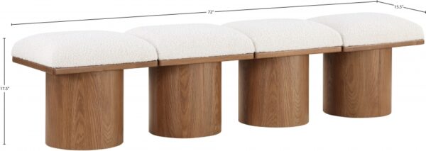 Pavilion Boucle Fabric Upholstered 4pc. Modular Bench