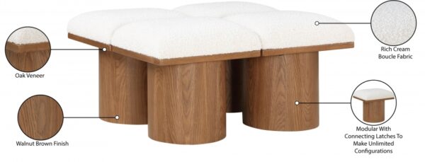 Pavilion Boucle Fabric Upholstered 4pc. Modular Bench