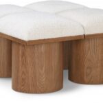 Pavilion Boucle Fabric Upholstered 4pc. Modular Bench