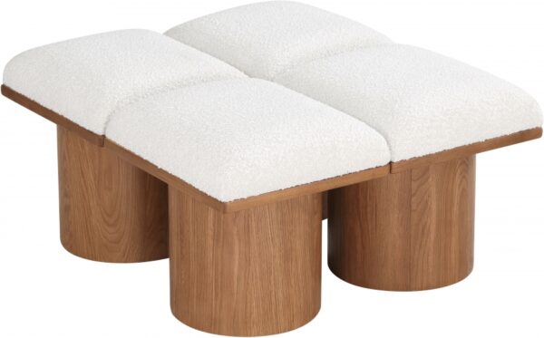 Pavilion Boucle Fabric Upholstered 4pc. Modular Bench