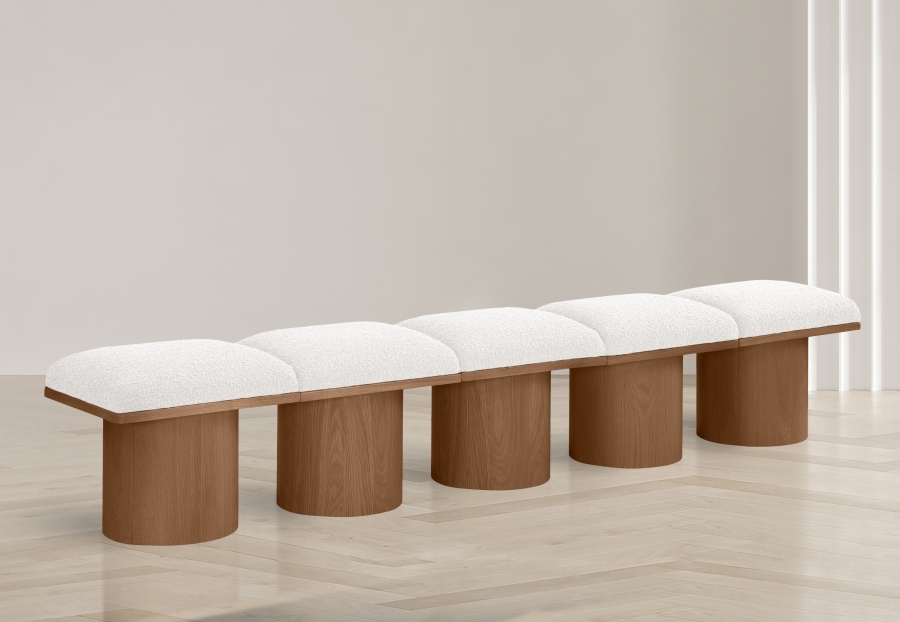 Pavilion Boucle Fabric Upholstered 5pc. Modular Bench