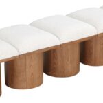 Pavilion Boucle Fabric Upholstered 5pc. Modular Bench