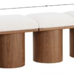 Pavilion Boucle Fabric Upholstered 5pc. Modular Bench