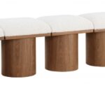 Pavilion Boucle Fabric Upholstered 5pc. Modular Bench