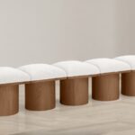 Pavilion Boucle Fabric Upholstered 5pc. Modular Bench