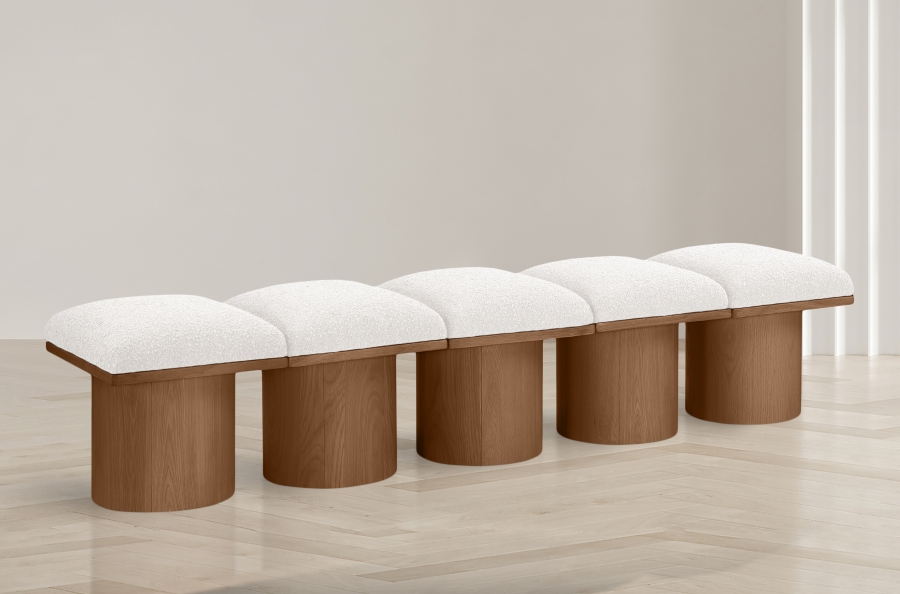 Pavilion Boucle Fabric Upholstered 5pc. Modular Bench