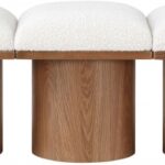 Pavilion Boucle Fabric Upholstered 5pc. Modular Bench