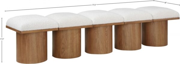 Pavilion Boucle Fabric Upholstered 5pc. Modular Bench