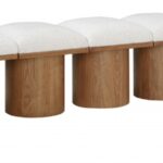 Pavilion Boucle Fabric Upholstered 5pc. Modular Bench