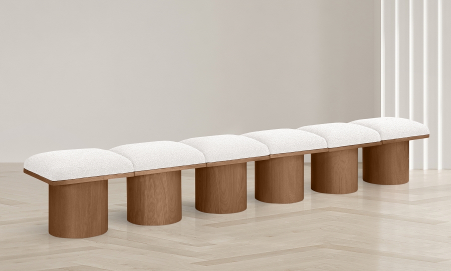 Pavilion Boucle Fabric Upholstered 6pc. Modular Bench