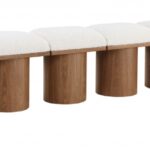 Pavilion Boucle Fabric Upholstered 6pc. Modular Bench