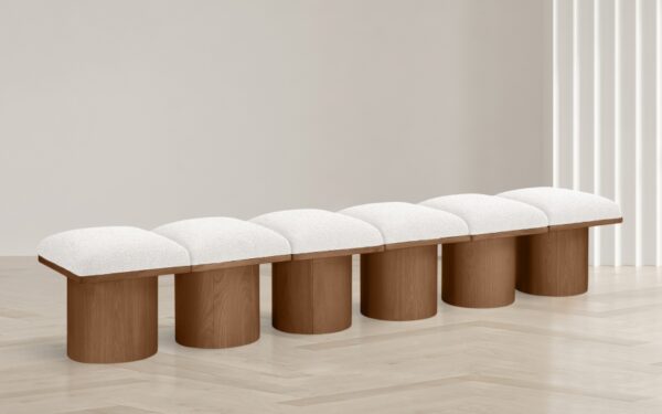 Pavilion Boucle Fabric Upholstered 6pc. Modular Bench