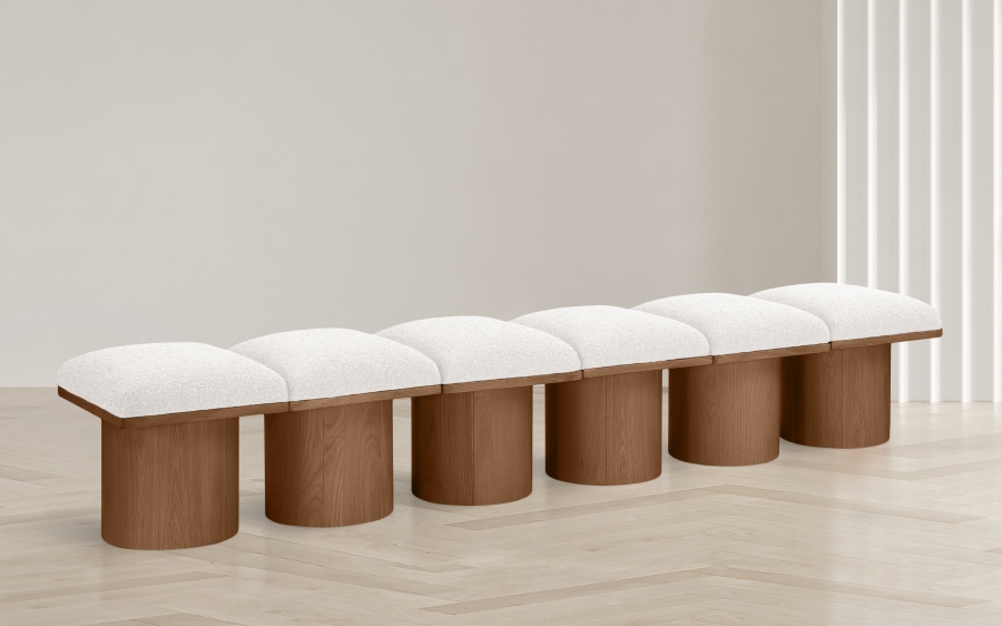Pavilion Boucle Fabric Upholstered 6pc. Modular Bench