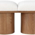 Pavilion Boucle Fabric Upholstered 6pc. Modular Bench