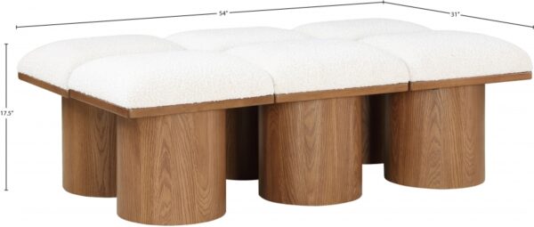 Pavilion Boucle Fabric Upholstered 6pc. Modular Bench