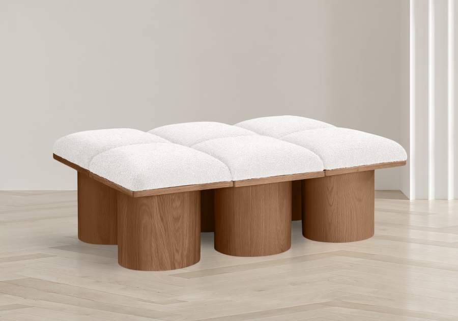 Pavilion Boucle Fabric Upholstered 6pc. Modular Bench