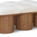 Pavilion Boucle Fabric Upholstered 6pc. Modular Bench