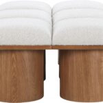 Pavilion Boucle Fabric Upholstered 6pc. Modular Bench