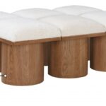 Pavilion Boucle Fabric Upholstered 6pc. Modular Bench