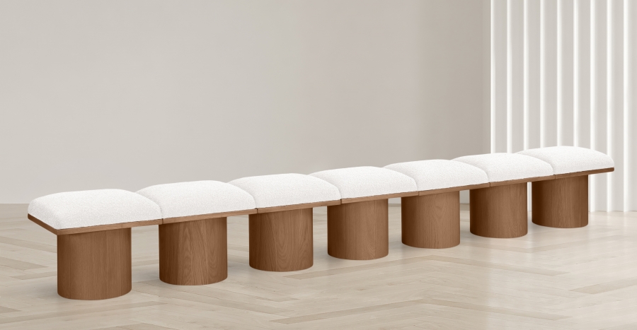 Pavilion Boucle Fabric Upholstered 7pc. Modular Bench