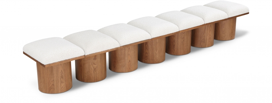 Pavilion Boucle Fabric Upholstered 7pc. Modular Bench