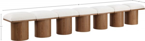 Pavilion Boucle Fabric Upholstered 7pc. Modular Bench