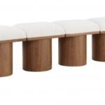 Pavilion Boucle Fabric Upholstered 7pc. Modular Bench