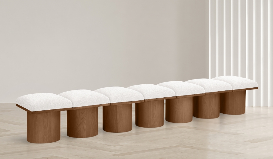 Pavilion Boucle Fabric Upholstered 7pc. Modular Bench