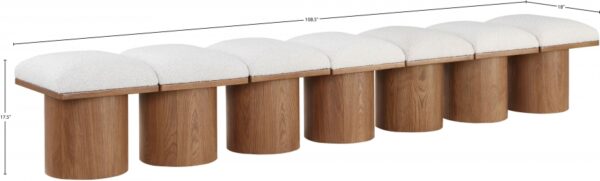 Pavilion Boucle Fabric Upholstered 7pc. Modular Bench