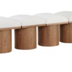 Pavilion Boucle Fabric Upholstered 7pc. Modular Bench