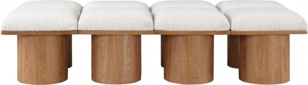 Pavilion Boucle Fabric Upholstered 8pc. Modular Bench