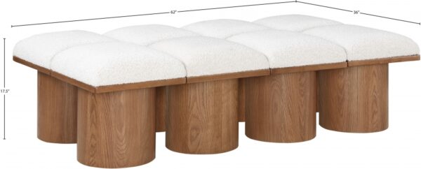 Pavilion Boucle Fabric Upholstered 8pc. Modular Bench