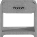 Medley Linen Textured Nightstand / Side Table