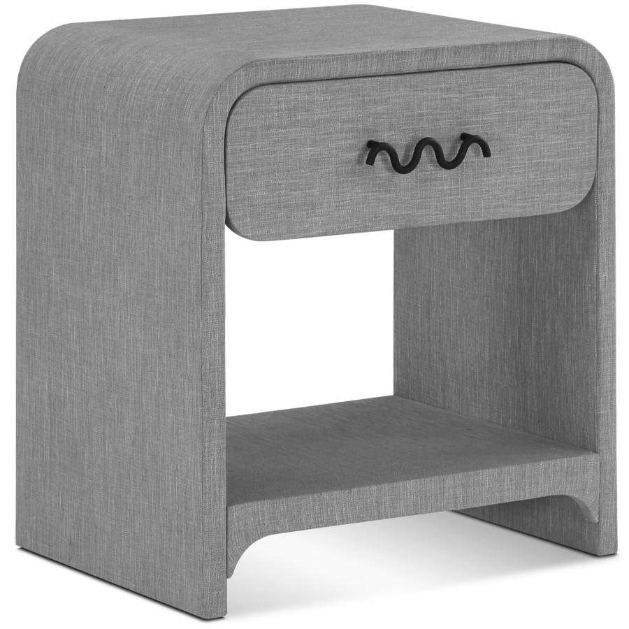 Medley Linen Textured Nightstand / Side Table