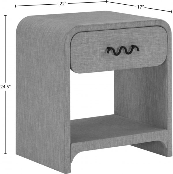 Medley Linen Textured Nightstand / Side Table