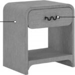 Medley Linen Textured Nightstand / Side Table