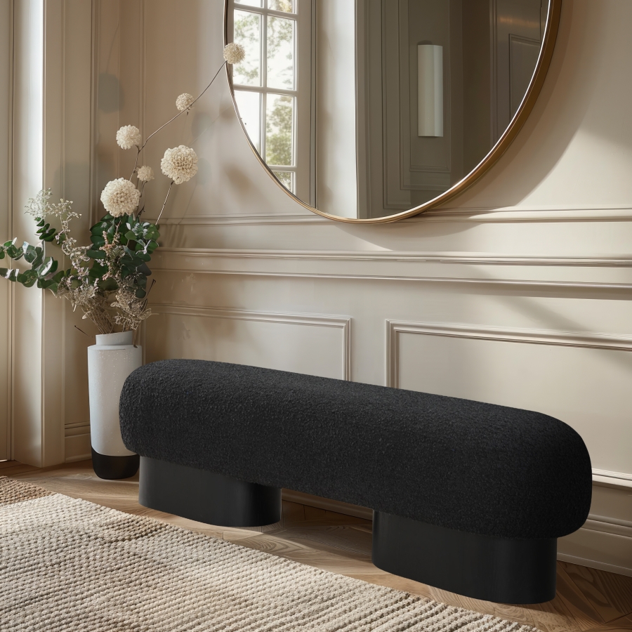 Robertson Boucle Fabric Upholstered Bench