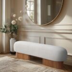 Robertson Boucle Fabric Upholstered Bench