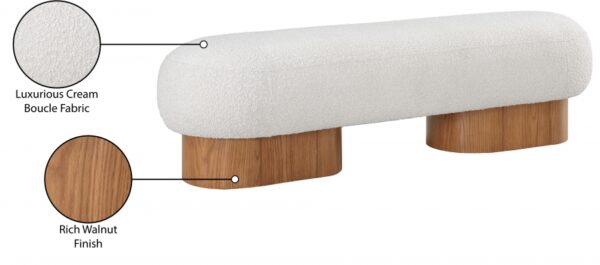 Robertson Boucle Fabric Upholstered Bench
