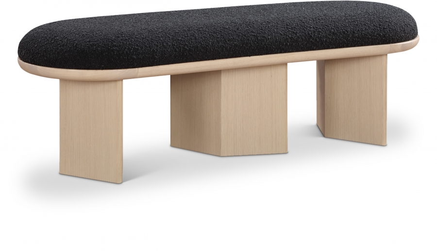 Wilshire Boucle Fabric Upholstered Bench