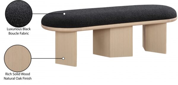 Wilshire Boucle Fabric Upholstered Bench