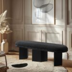 Wilshire Boucle Fabric Upholstered Bench