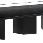 Wilshire Boucle Fabric Upholstered Bench