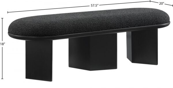 Wilshire Boucle Fabric Upholstered Bench