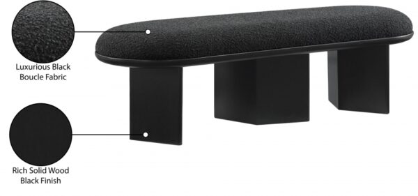 Wilshire Boucle Fabric Upholstered Bench