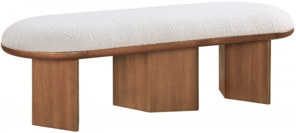 Wilshire Boucle Fabric Upholstered Bench