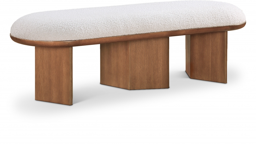 Wilshire Boucle Fabric Upholstered Bench